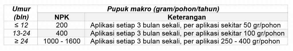 Pemberian Pupuk Makro